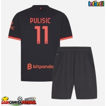 Camisa de Futebol AC Milan Christian Pulisic #11 Equipamento Alternativo Infantil 2026-27 Manga Curta (+ Calças curtas)
